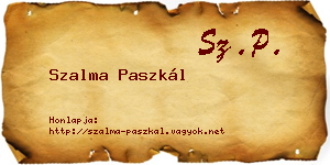 Szalma Paszkál névjegykártya