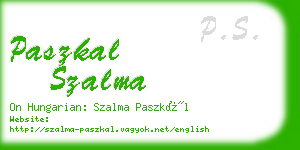 paszkal szalma business card